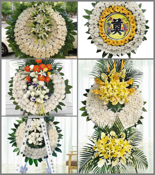 山东泰安岱岳区下港镇陈寺峪村花圈速递